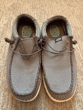 Hey Dude Men's Woven grey/blue Slip-On Loafers